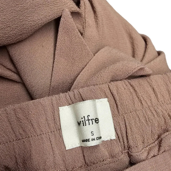 Aritzia Wilfred Womens Faun Pant Size Small Tie Back Crop  Wide Leg - Picture 4 of 9